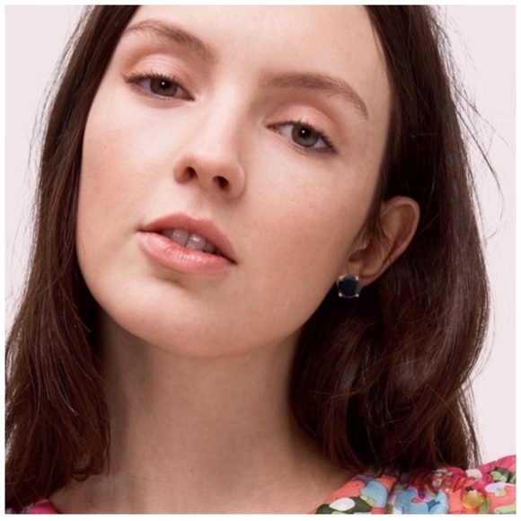 KATE SPADE • Jet Black Bright Idea Gumdrop Crystal Earrings - Picture 2 of 3